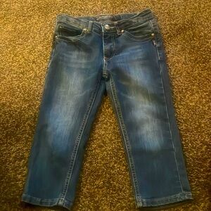 Silver Jeans girls capri style dark denim jeans size 10